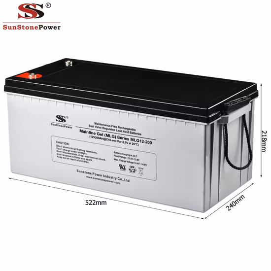12V 200ah Lead Acid Industrial Gel Battery for Solar System