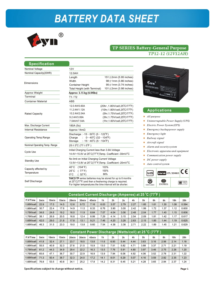 Ebike Battery Lead Acid 12V12ah Trojan Batteries 4V 6V 12V12ah Solar System UPS Power Maintenance Free Sealed Lead Acid Battery